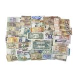 World banknotes including Queen Elizabeth II Fiji one dollar 'A5688335'