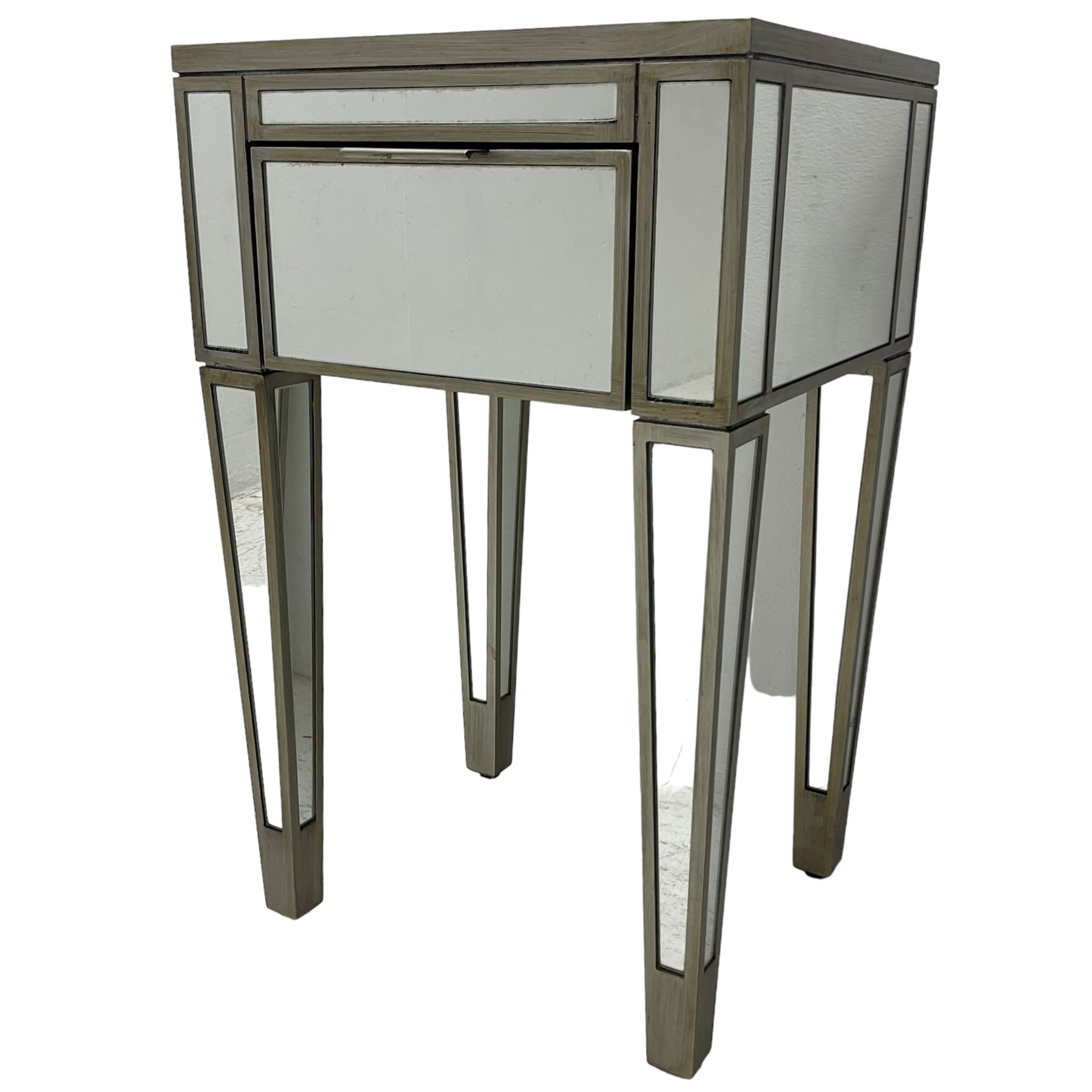 Contemporary mirrored and metal lamp table - Image 5 of 5