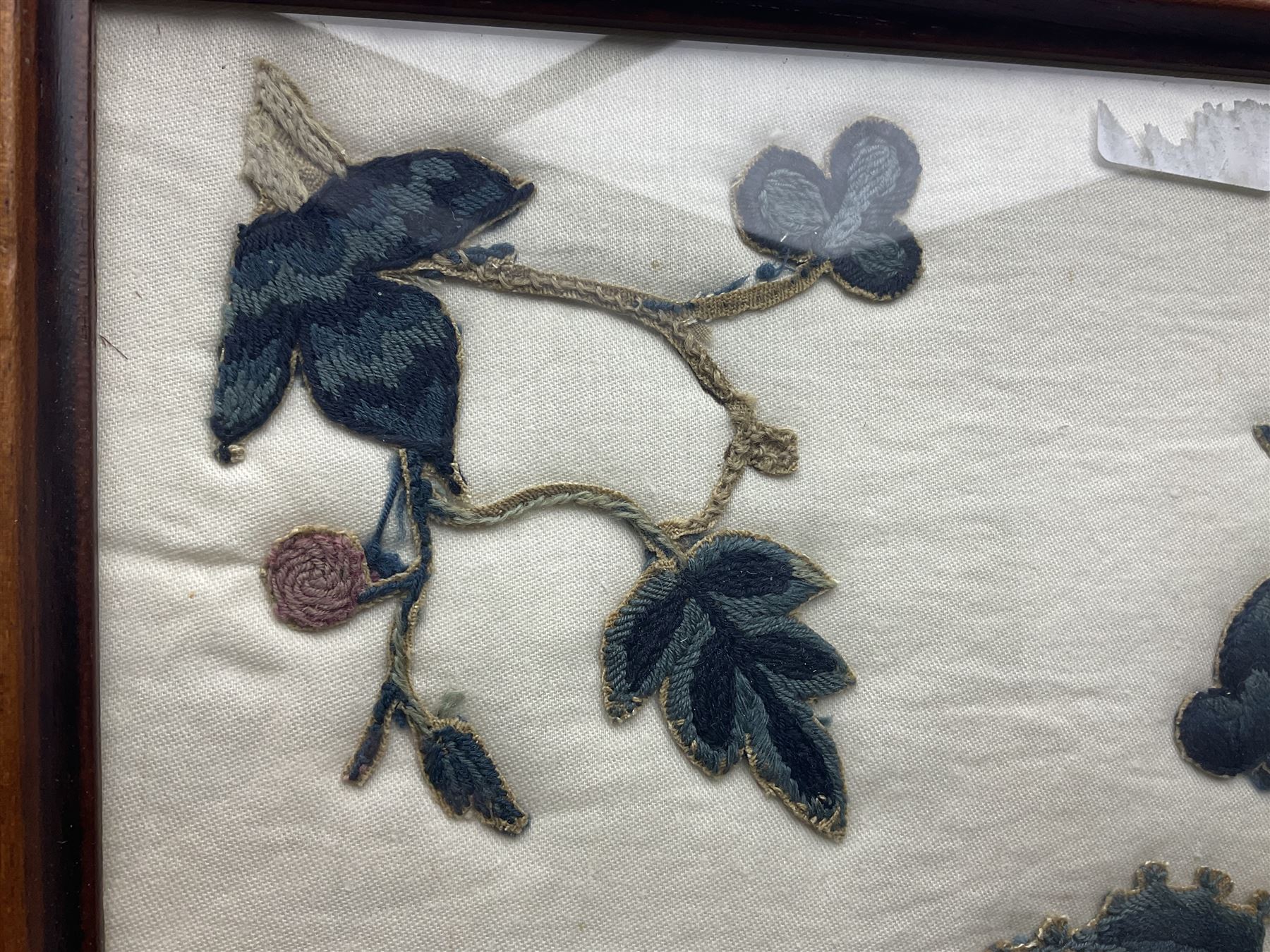 Framed crewelwork embroidered panel - Image 3 of 10