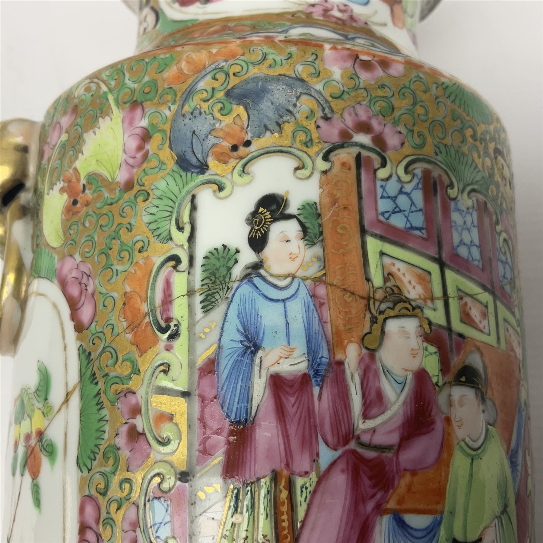 19th century Chinese Canton famille rose vase - Image 14 of 23
