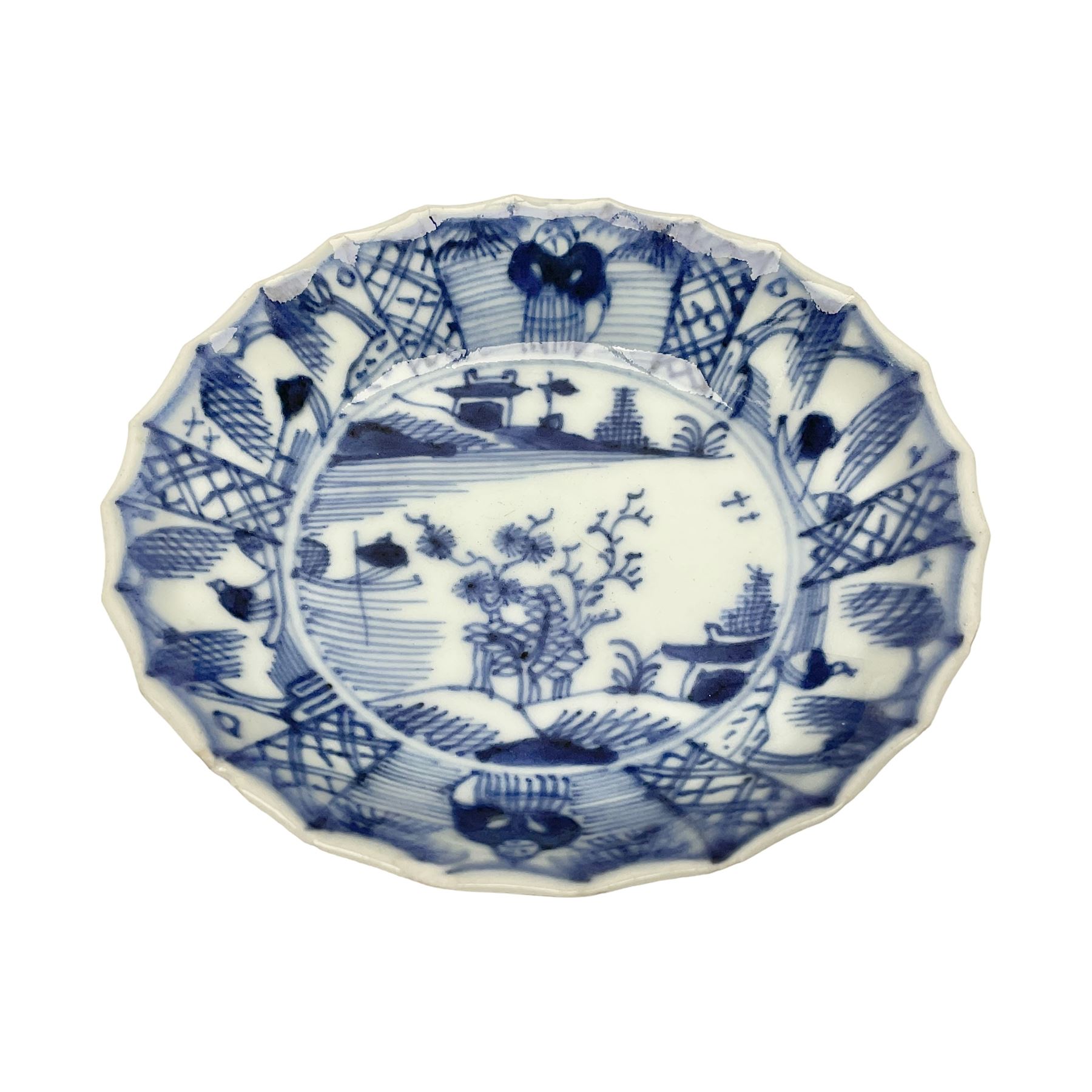 Chinese Kangxi style blue and white dish - Image 5 of 7