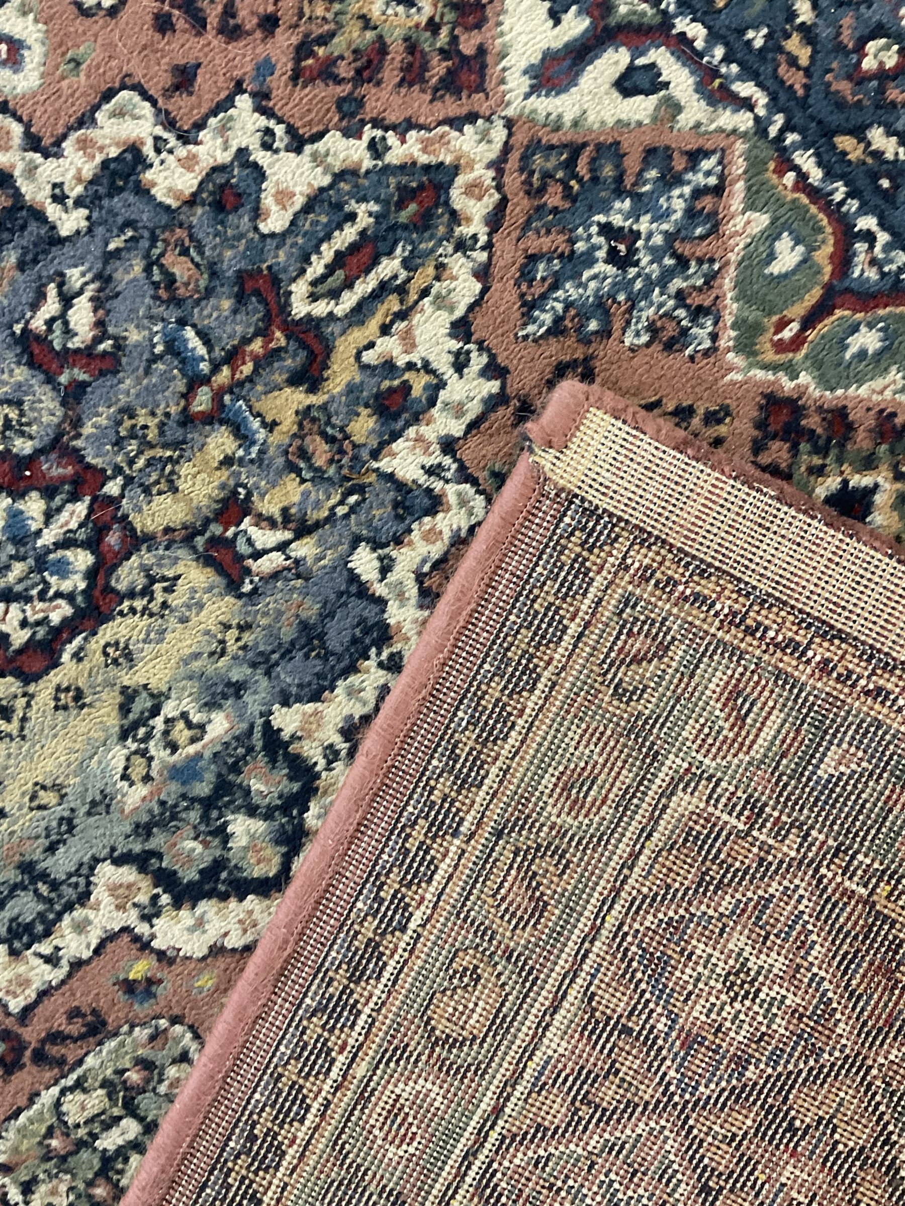 Persian design peach ground rug (169cm x 117cm); Chinese peach ground rug (187cm x 101cm) - Image 9 of 9
