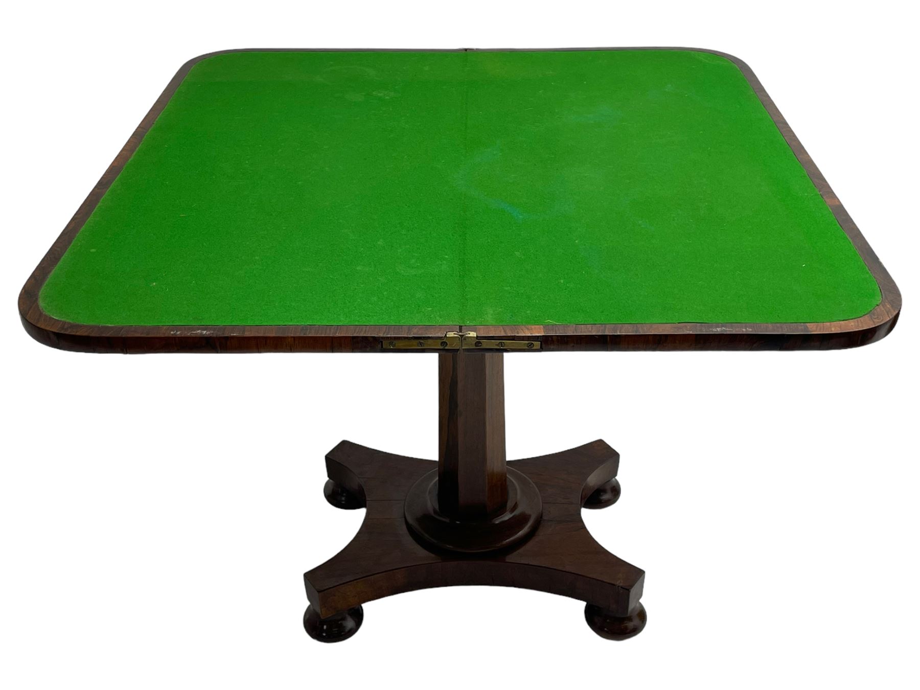 Early Victorian rosewood card table - Image 7 of 11