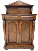 Victorian mahogany chiffonier side cabinet
