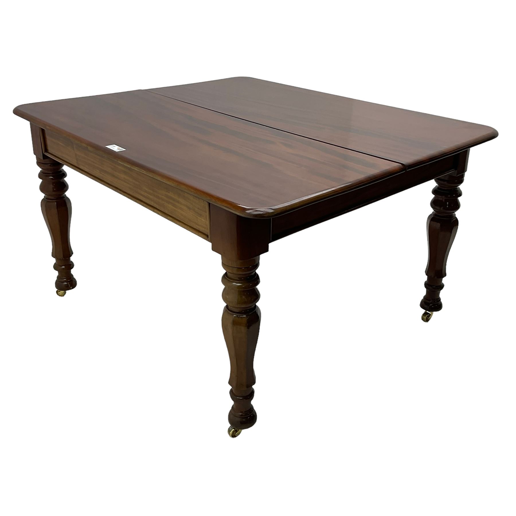 19th century mahogany extending dining table with three additional leaves - Image 6 of 15