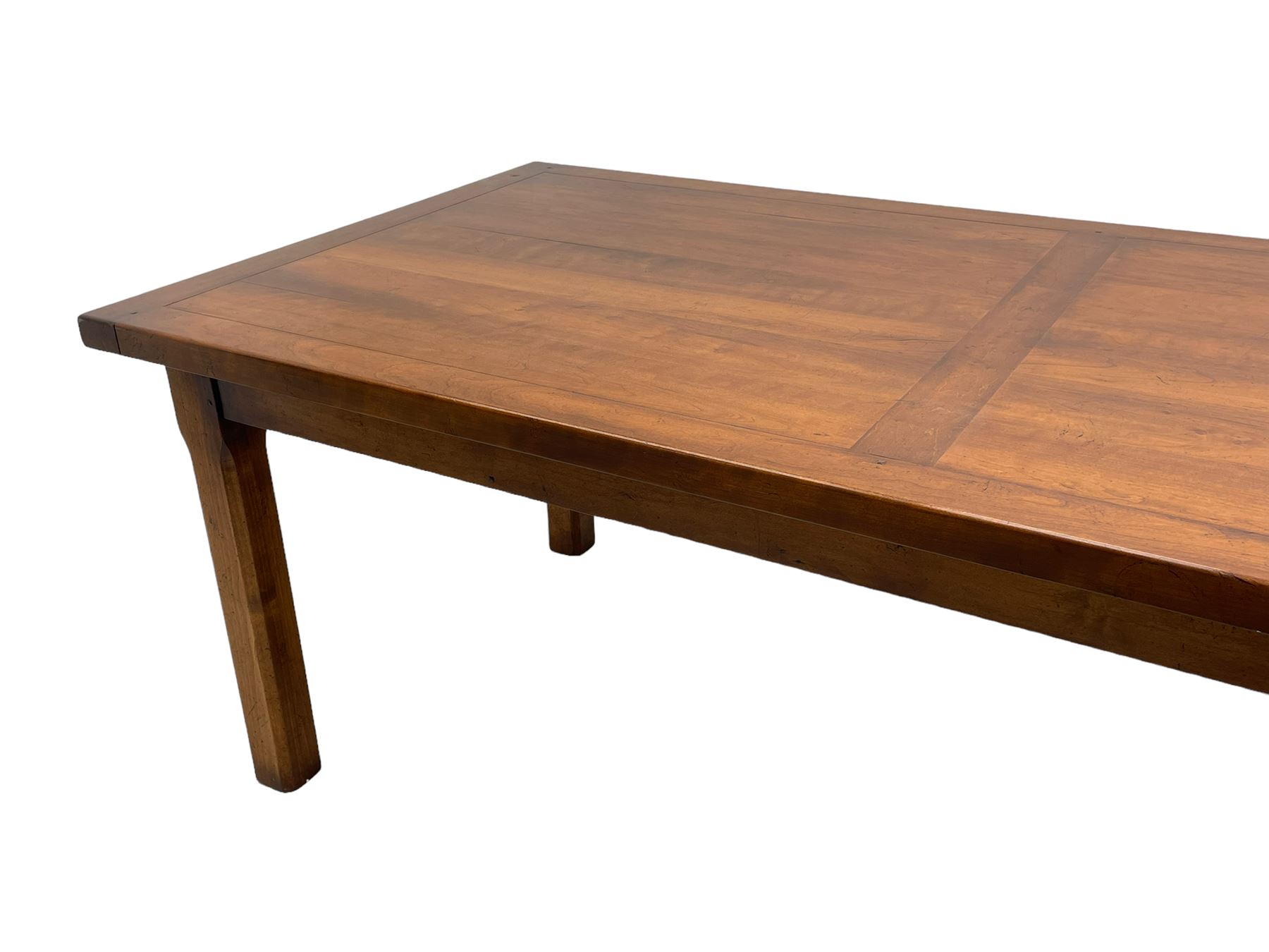 Contemporary French farmhouse design cherry wood dining table - Image 10 of 10
