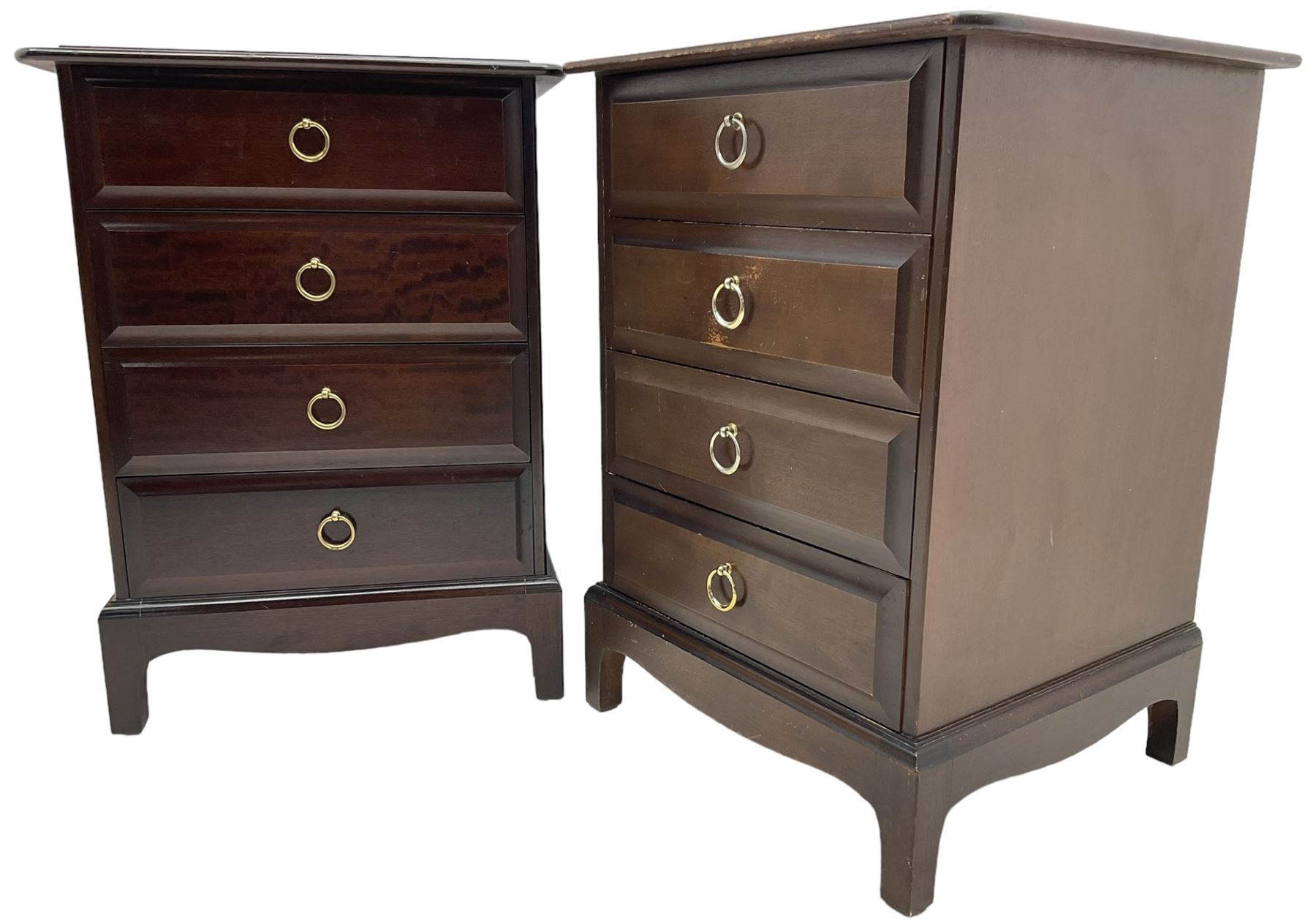 Pair of Stag Minstrel mahogany four drawer chests - Image 3 of 5