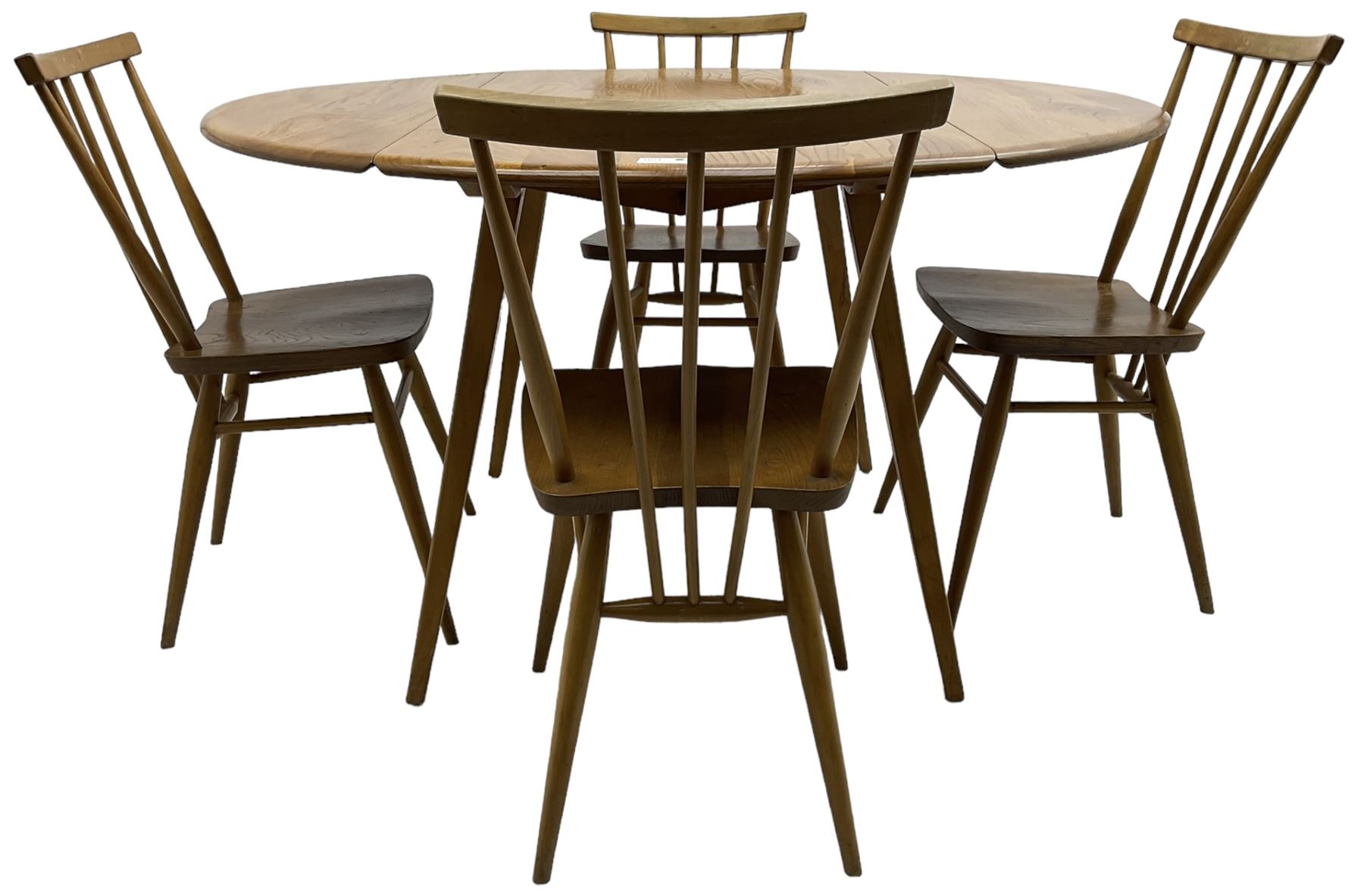 Ercol - elm and beech dining table - Image 5 of 6