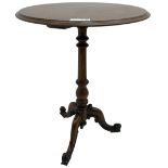 19th century pedestal occasional table