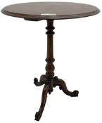 19th century pedestal occasional table