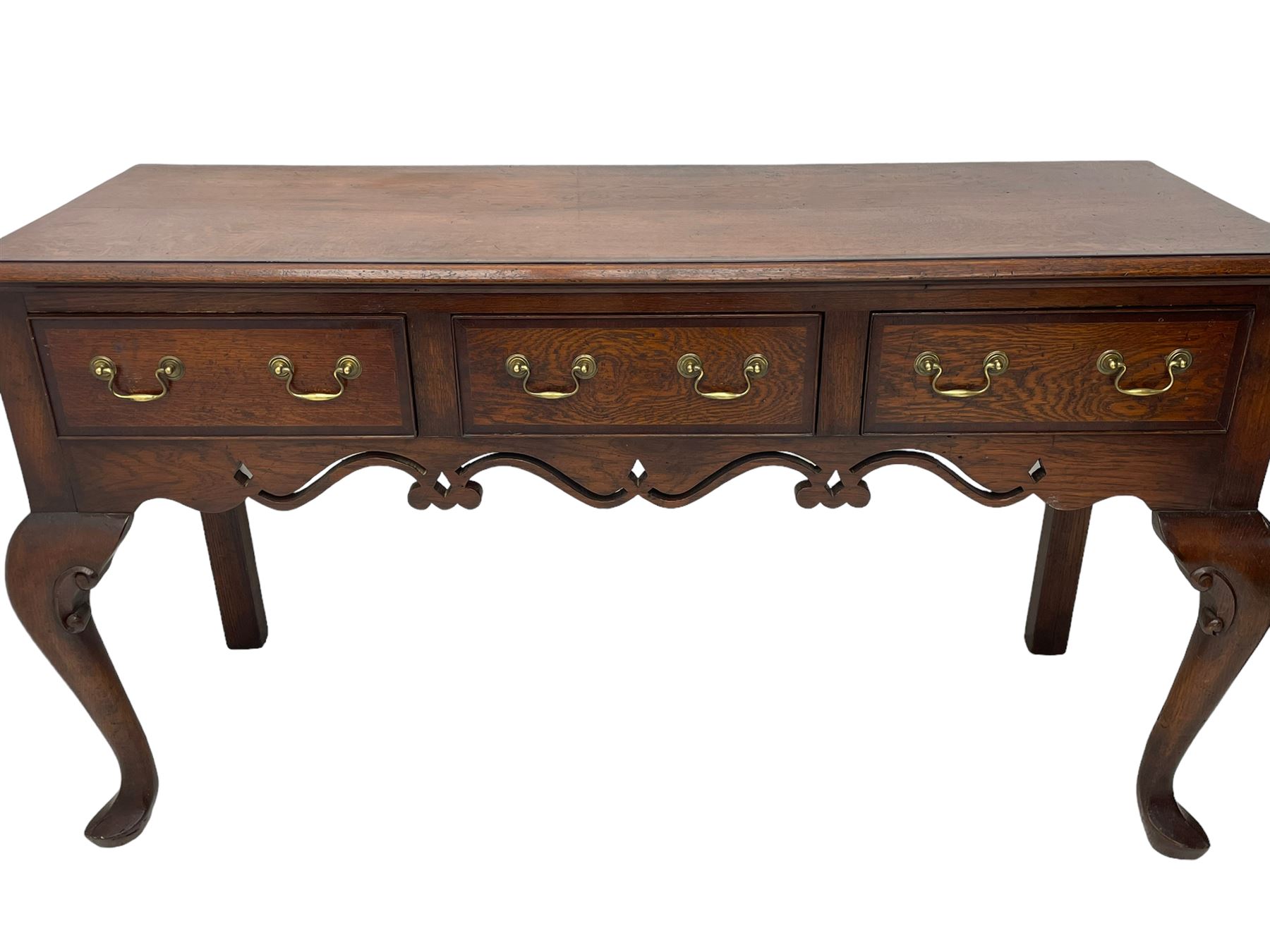 Georgian design oak and mahogany dresser base - Image 5 of 10