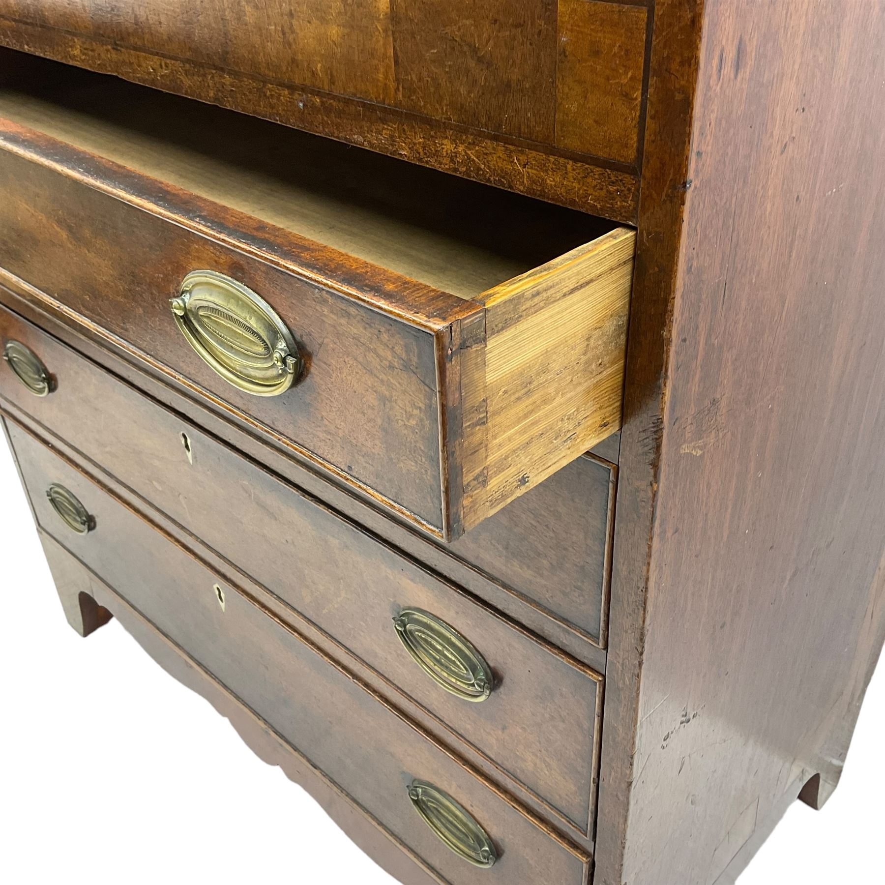George III mahogany chest - Image 3 of 7