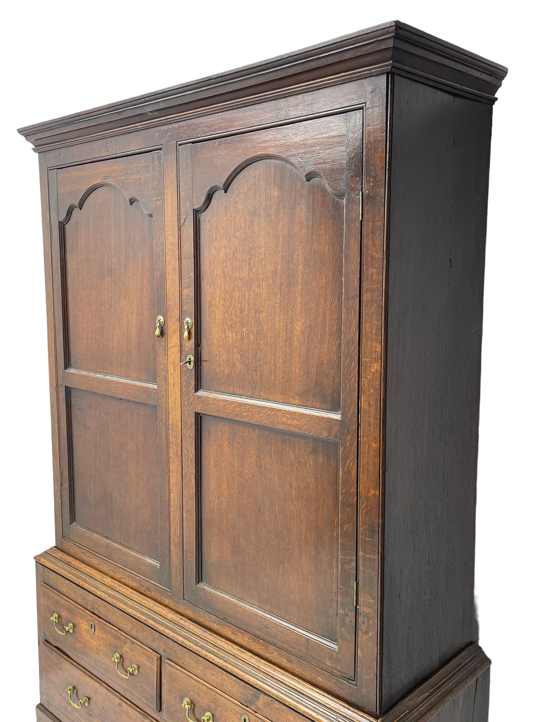 George III oak livery cupboard - Image 14 of 14