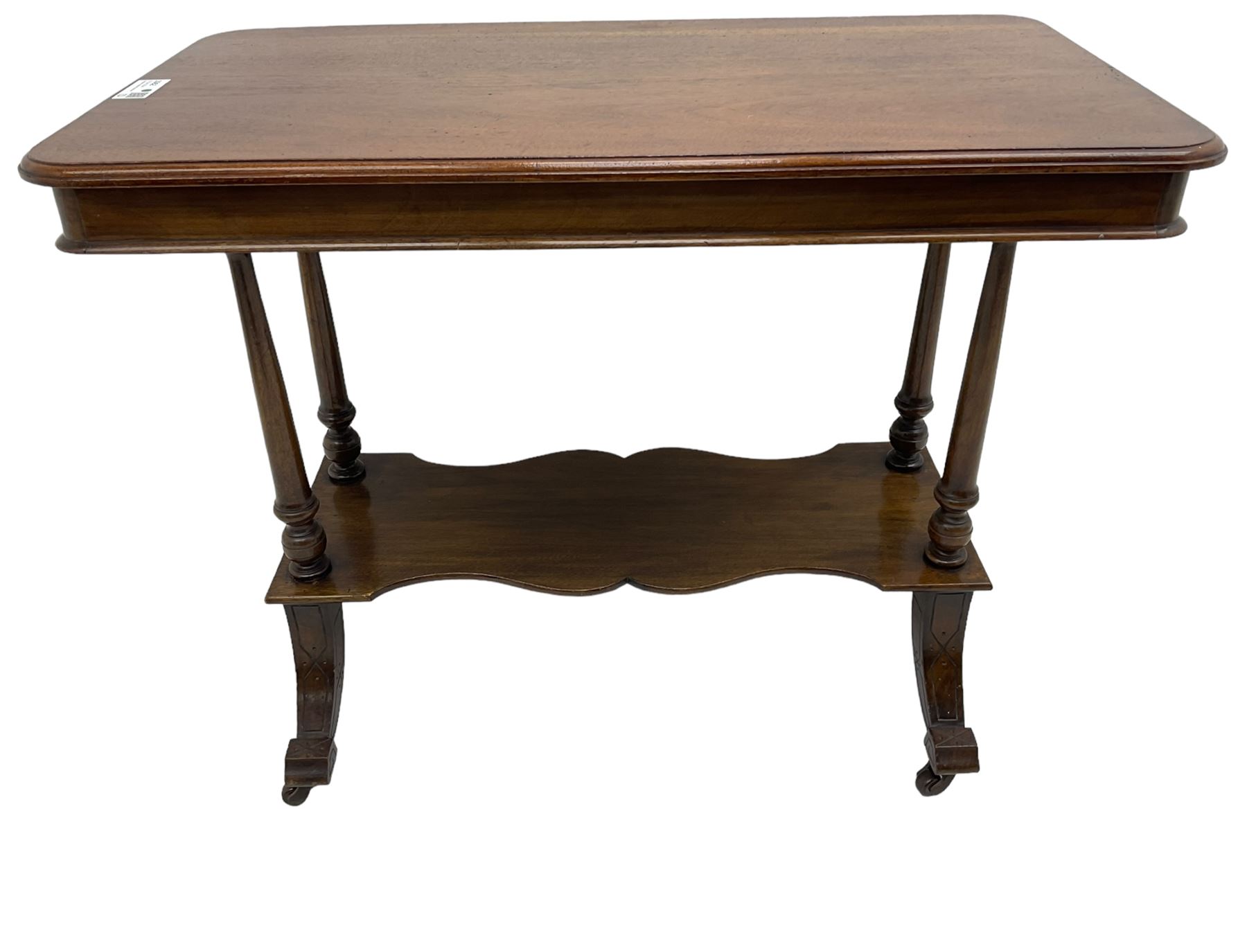 Late Victorian mahogany Aesthetic movement side table - Image 6 of 8