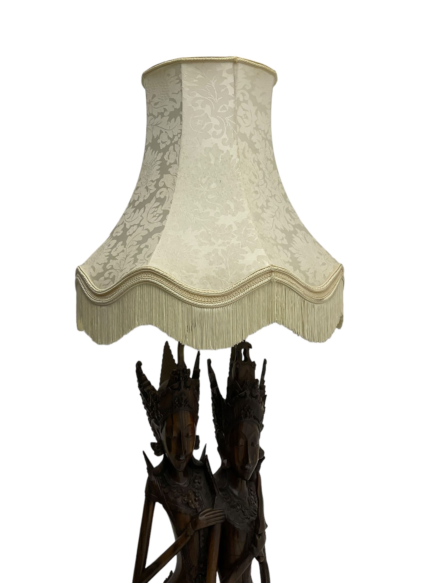 Carved hardwood figural standard lamp - Image 3 of 5