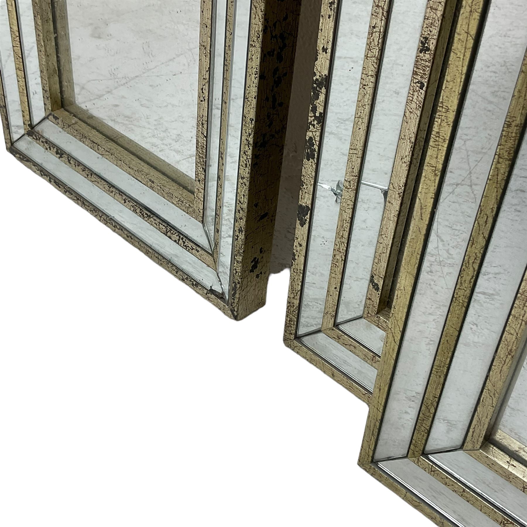 Six narrow rectangular wall mirrors - Image 2 of 4