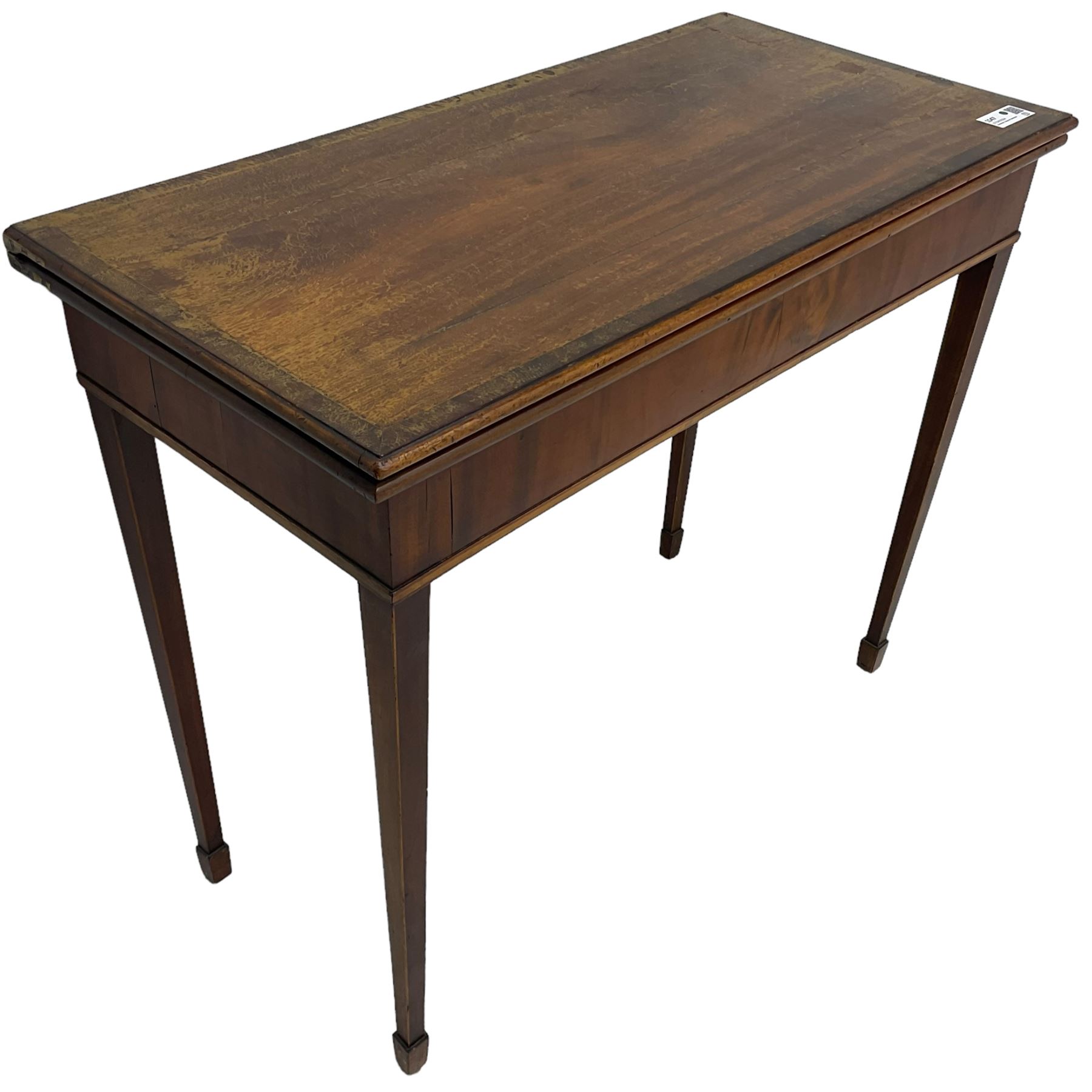 19th century mahogany card table - Image 4 of 8