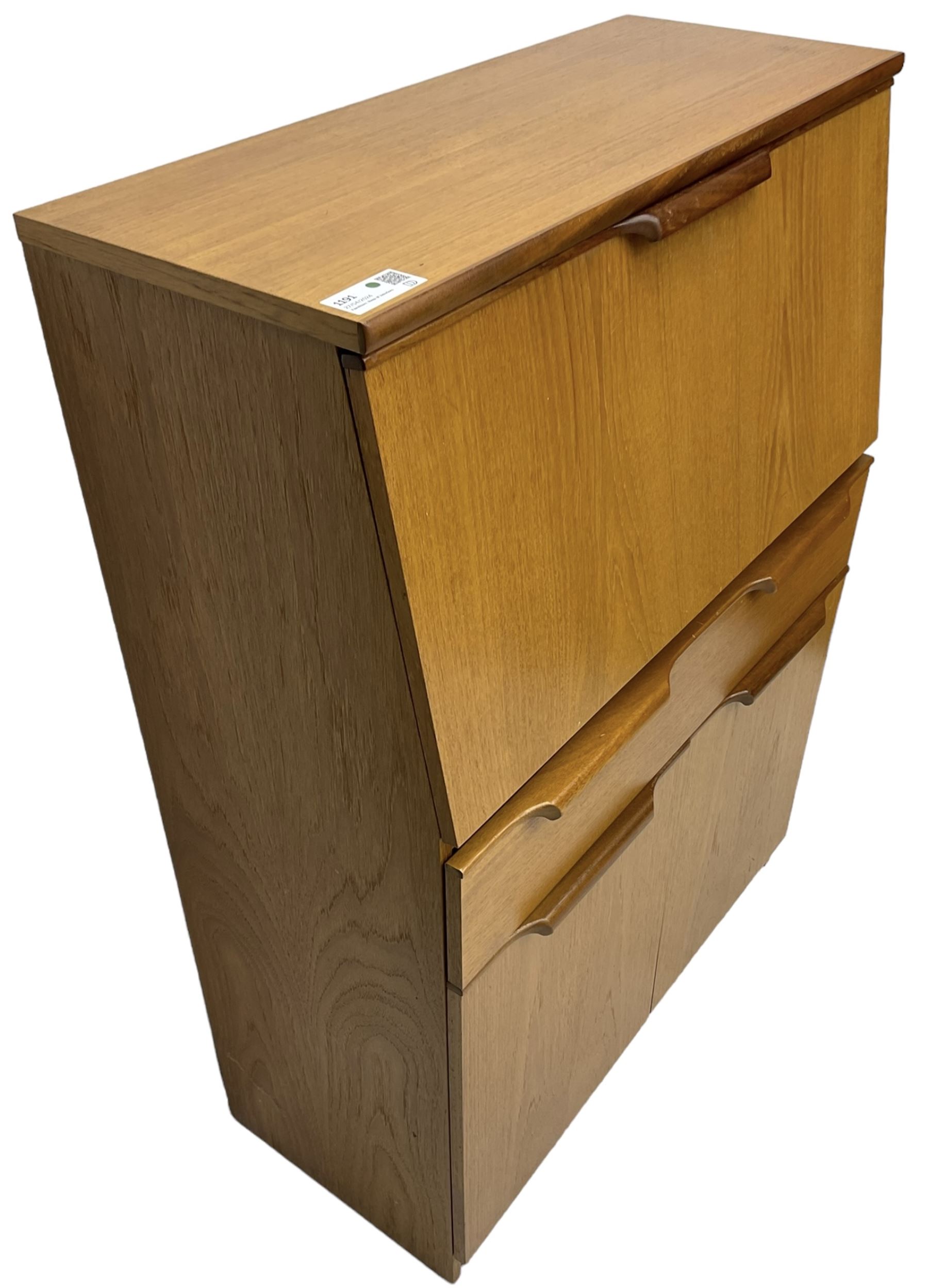 Mid-20th century teak bureau - Image 3 of 7