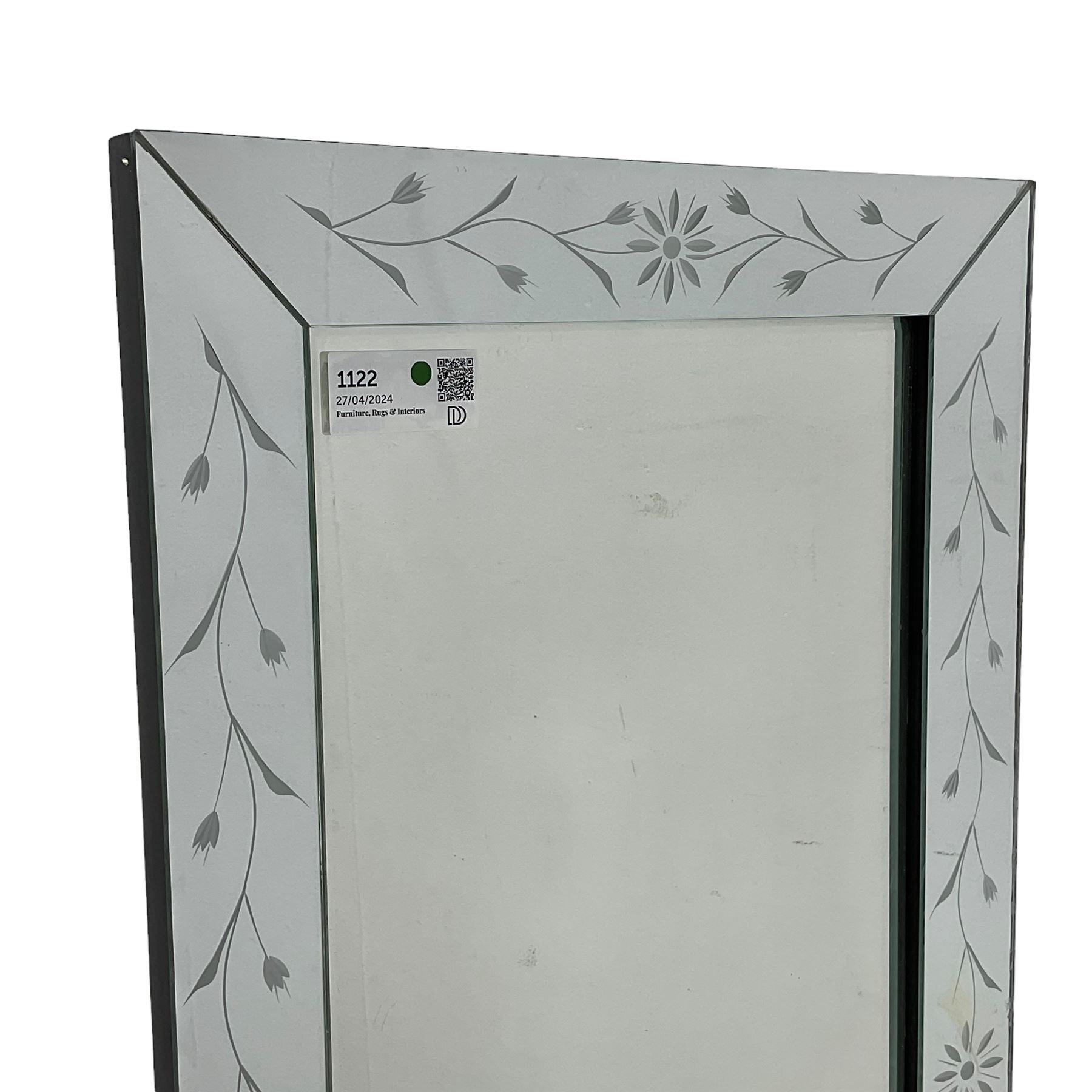 Laura Ashley - rectangular bevelled frameless mirror - Image 2 of 4