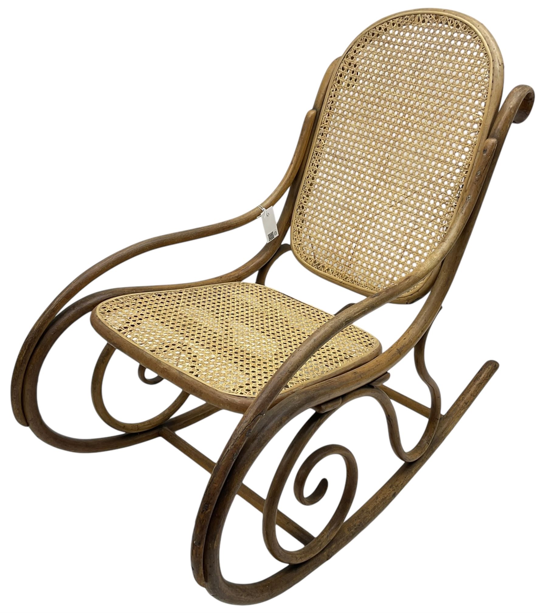 Early 20th century Michael Thonet design bentwood rocking chair - Image 5 of 7