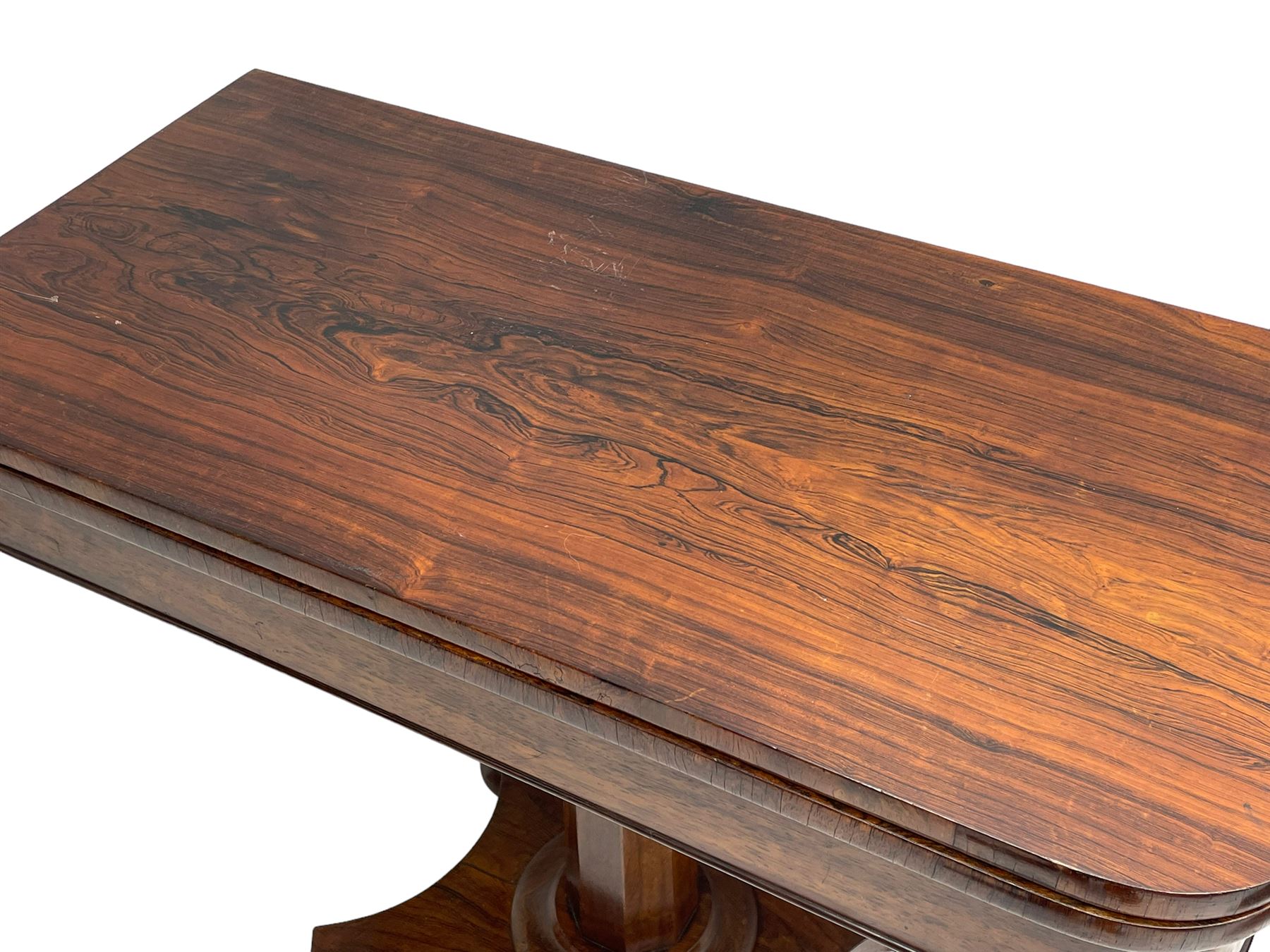 Early Victorian rosewood card table - Image 2 of 11