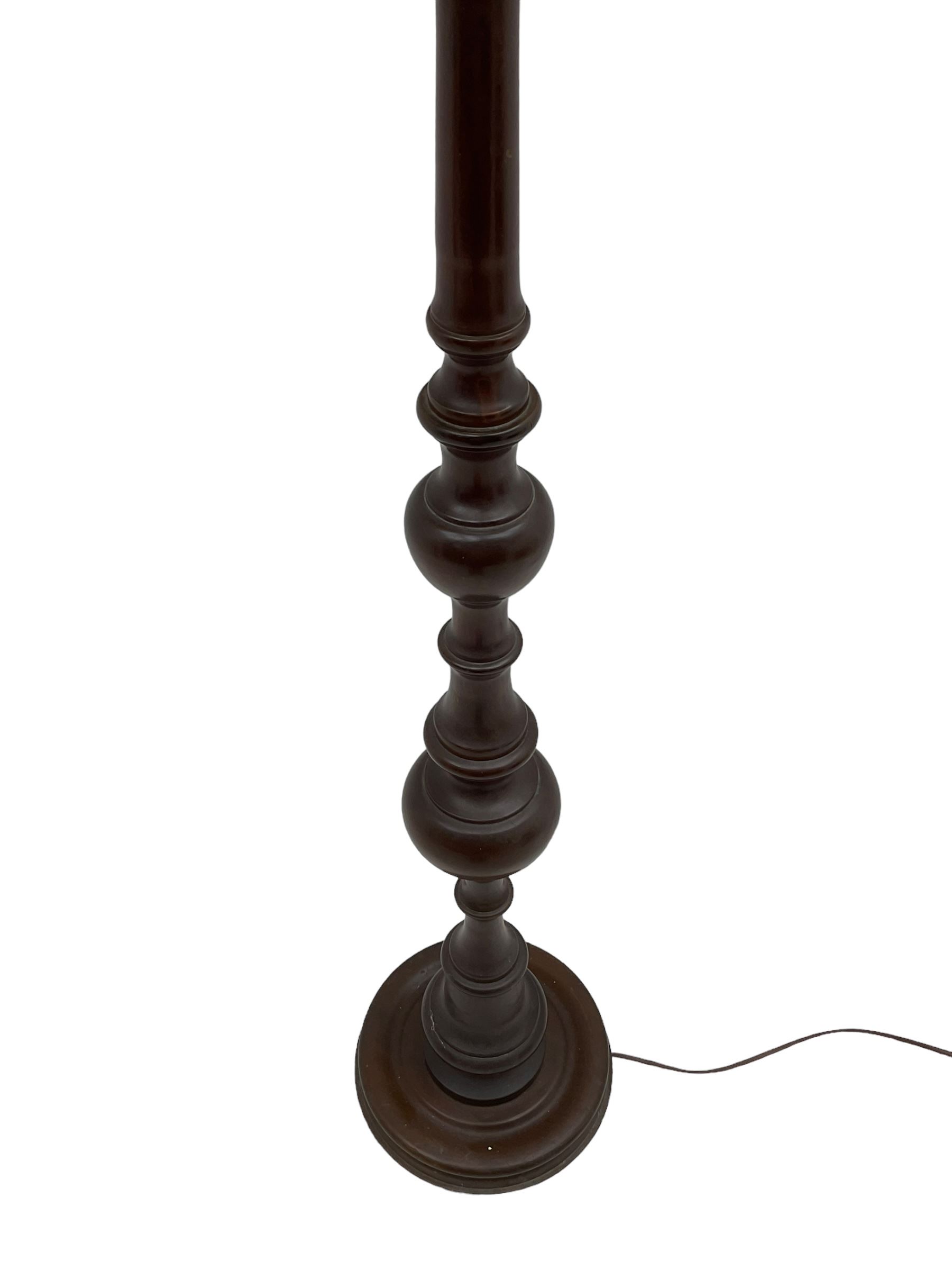 20th century walnut standard lamp - Image 2 of 4