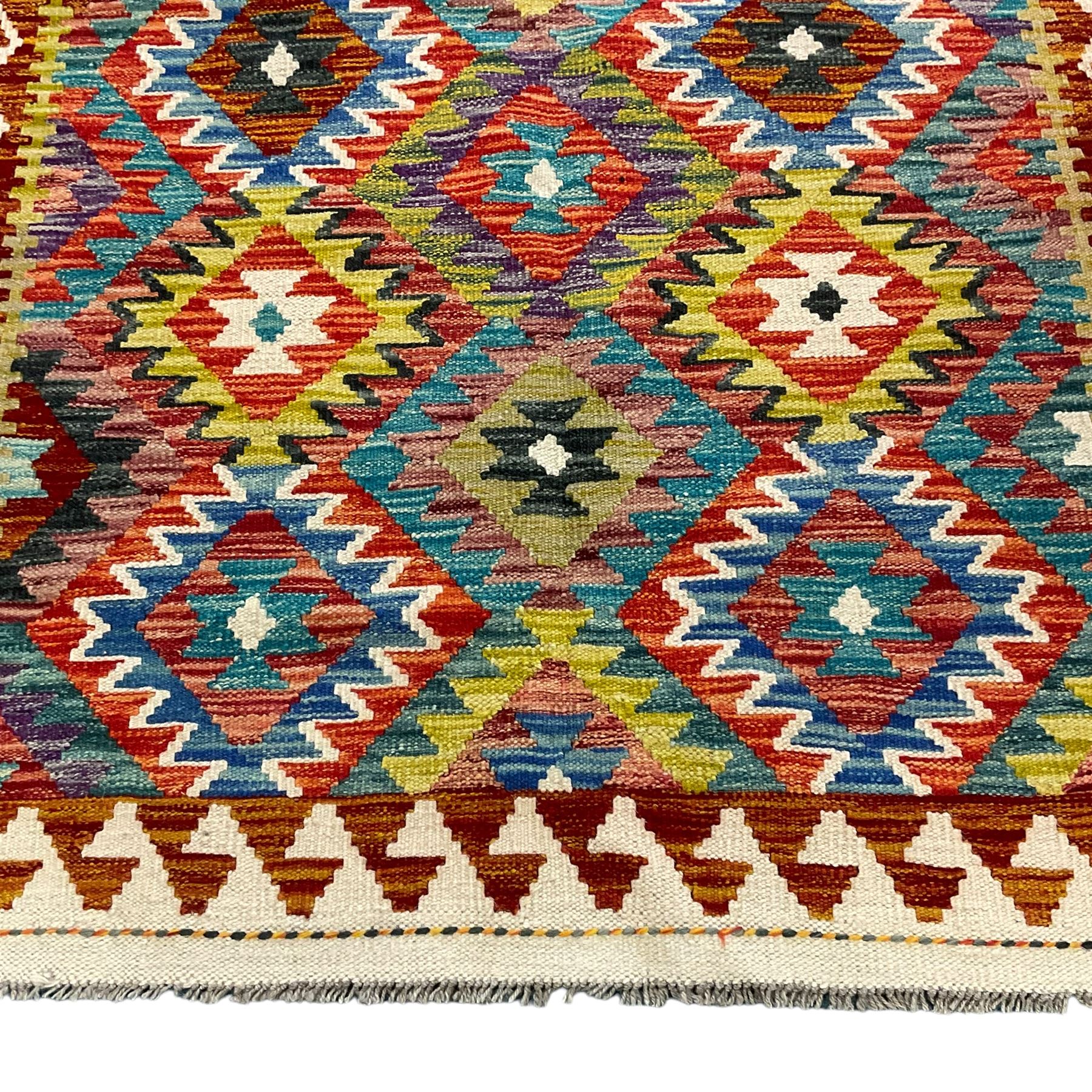 Chobi Kilim multi-coloured ground rug - Image 3 of 5