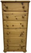 Traditional pine tall chest