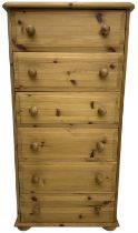 Traditional pine tall chest