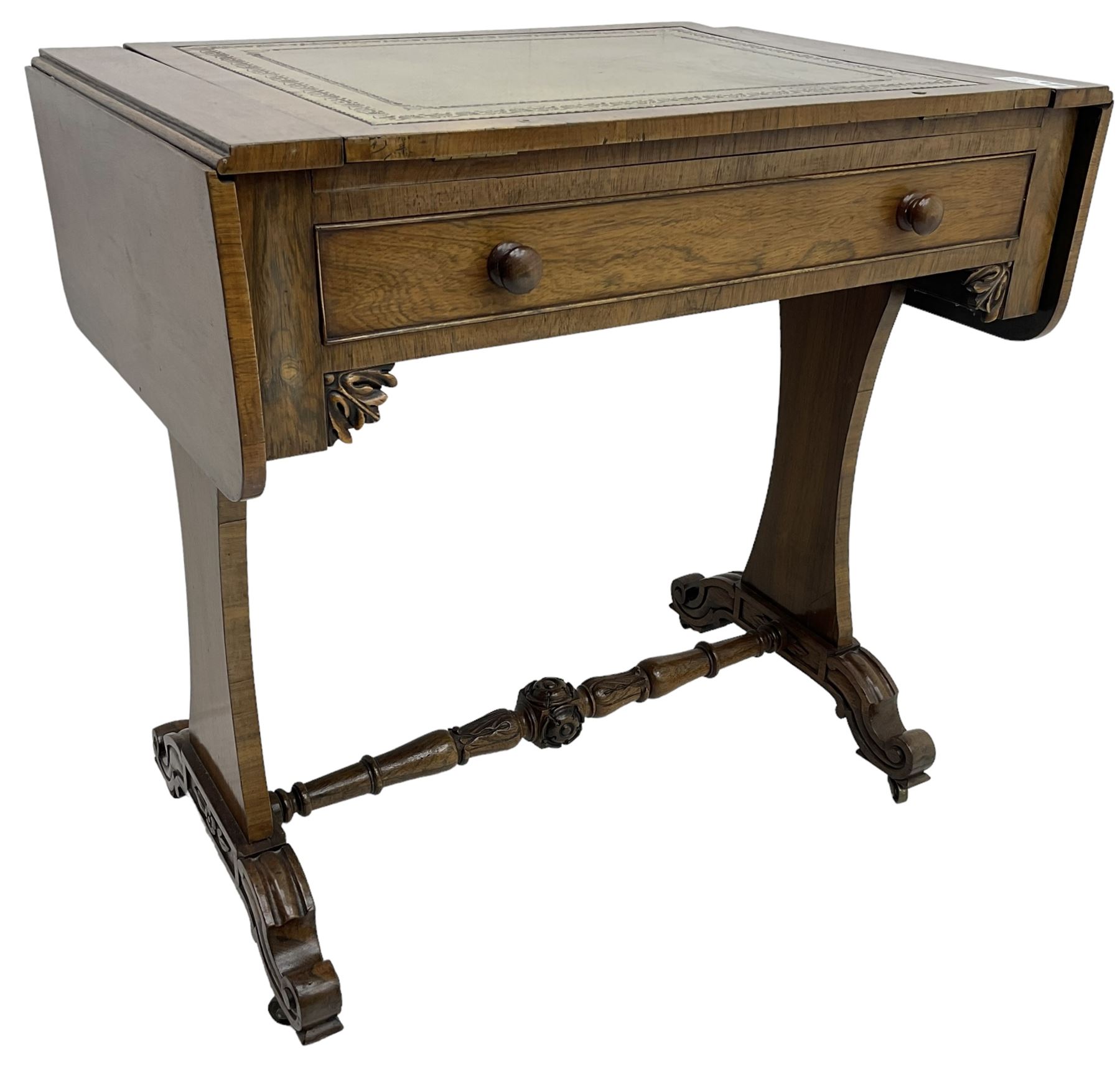 Regency rosewood writing table - Image 2 of 6