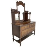 Late Victorian walnut dressing table