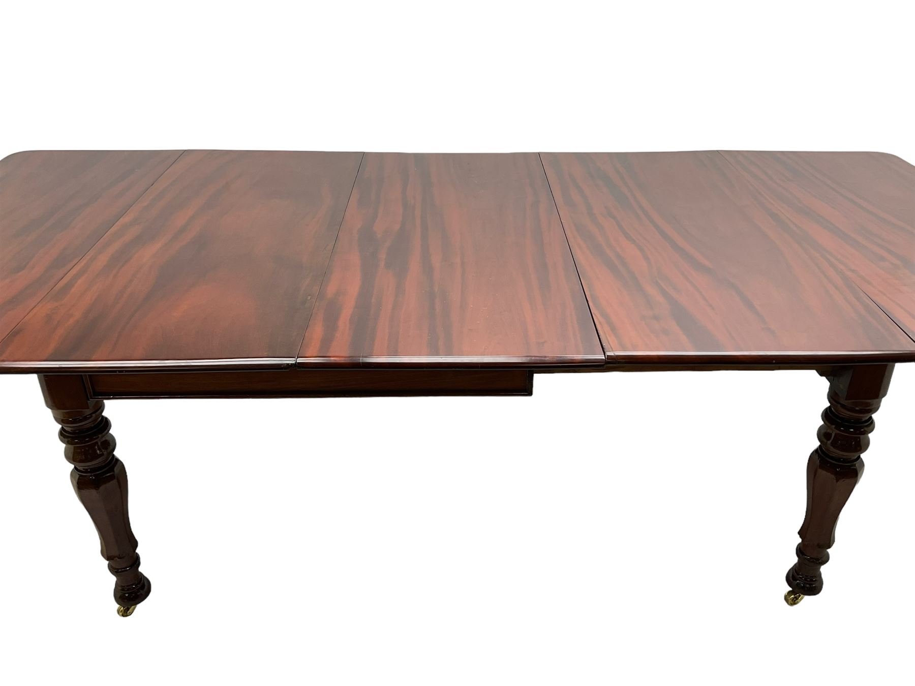 19th century mahogany extending dining table with three additional leaves - Image 3 of 15