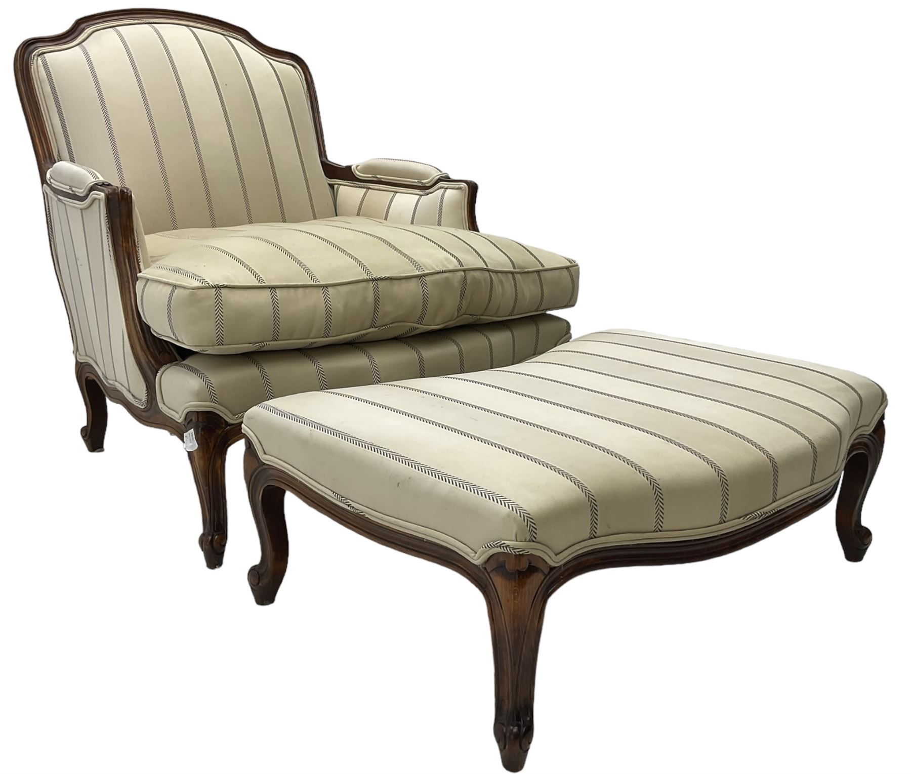 French Louis XV design armchair - Image 5 of 6