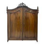 Early 20th century Italian walnut armoire wardrobe