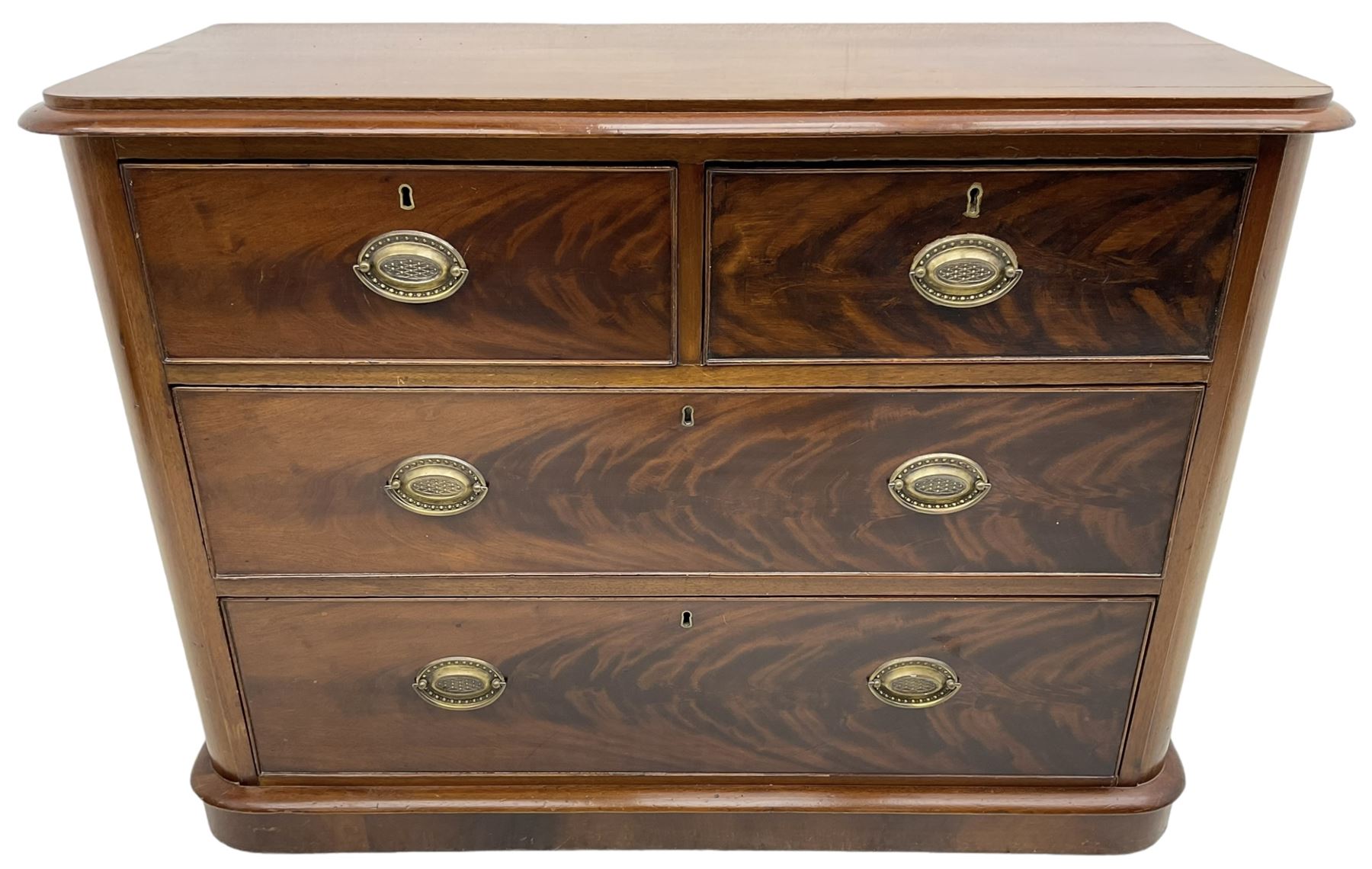 19th century walnut and mahogany chest - Image 2 of 7