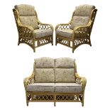 Three-piece conservatory suite - two-seat sofa (W128cm