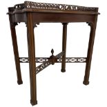 Georgian design mahogany silver table