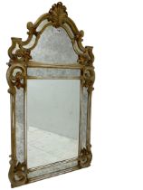 Victorian design parcel gilt wall mirror