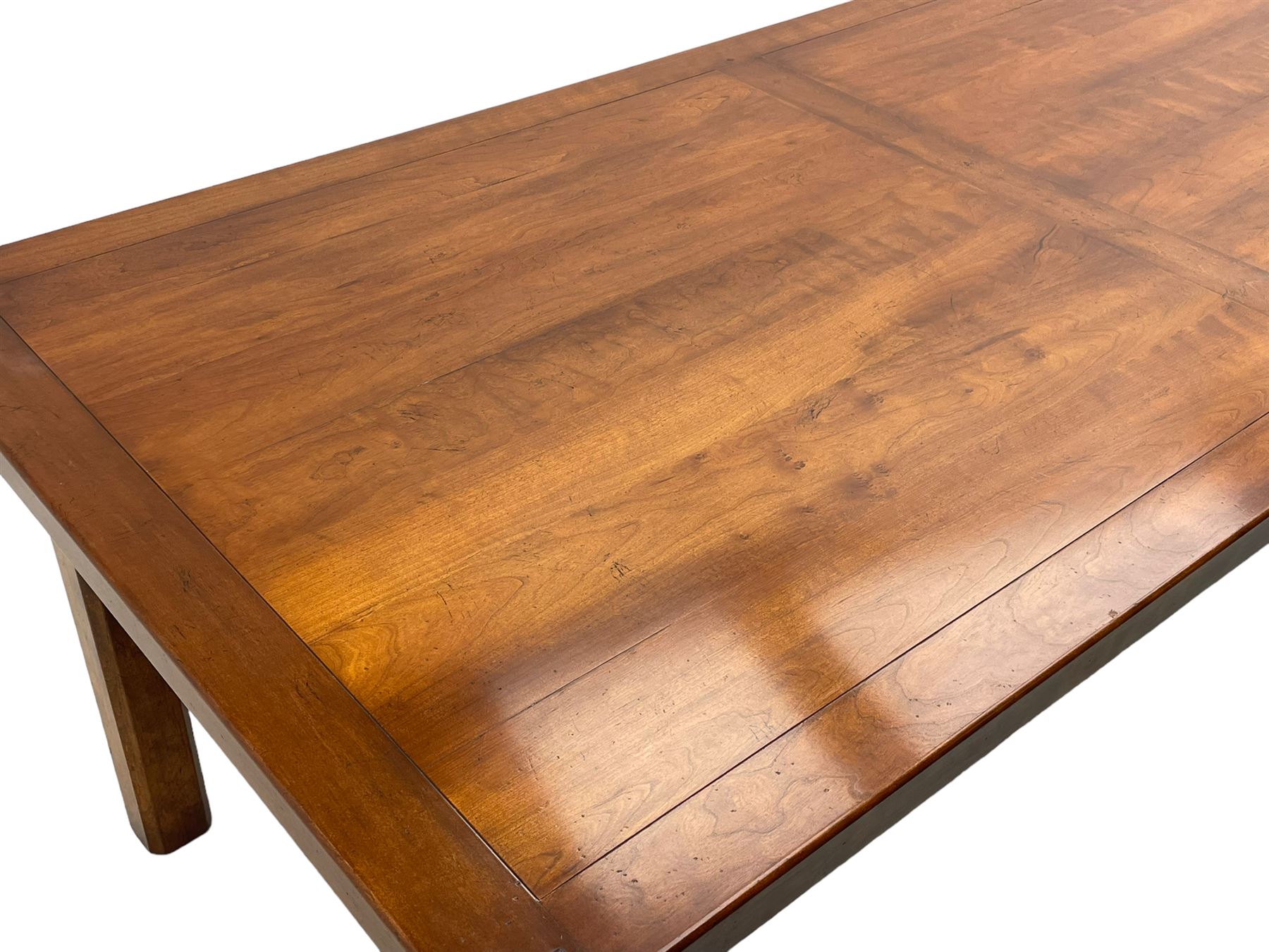 Contemporary French farmhouse design cherry wood dining table - Image 4 of 10