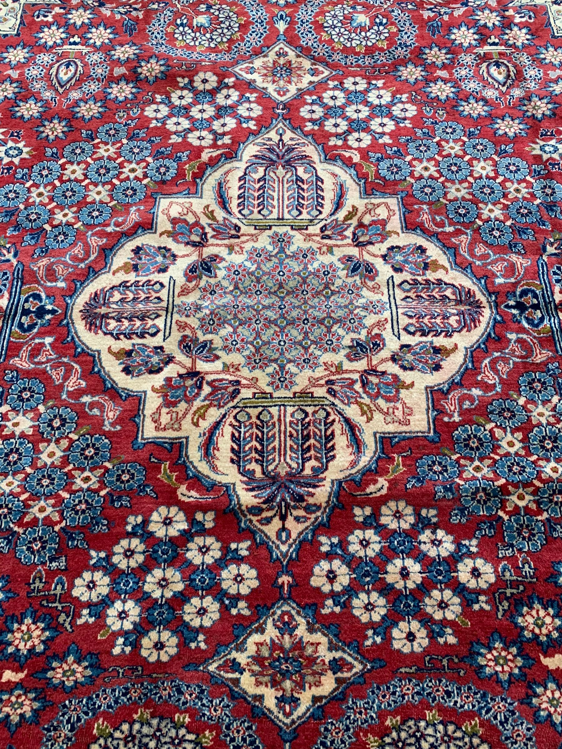 Persian red ground carpet - Image 8 of 10
