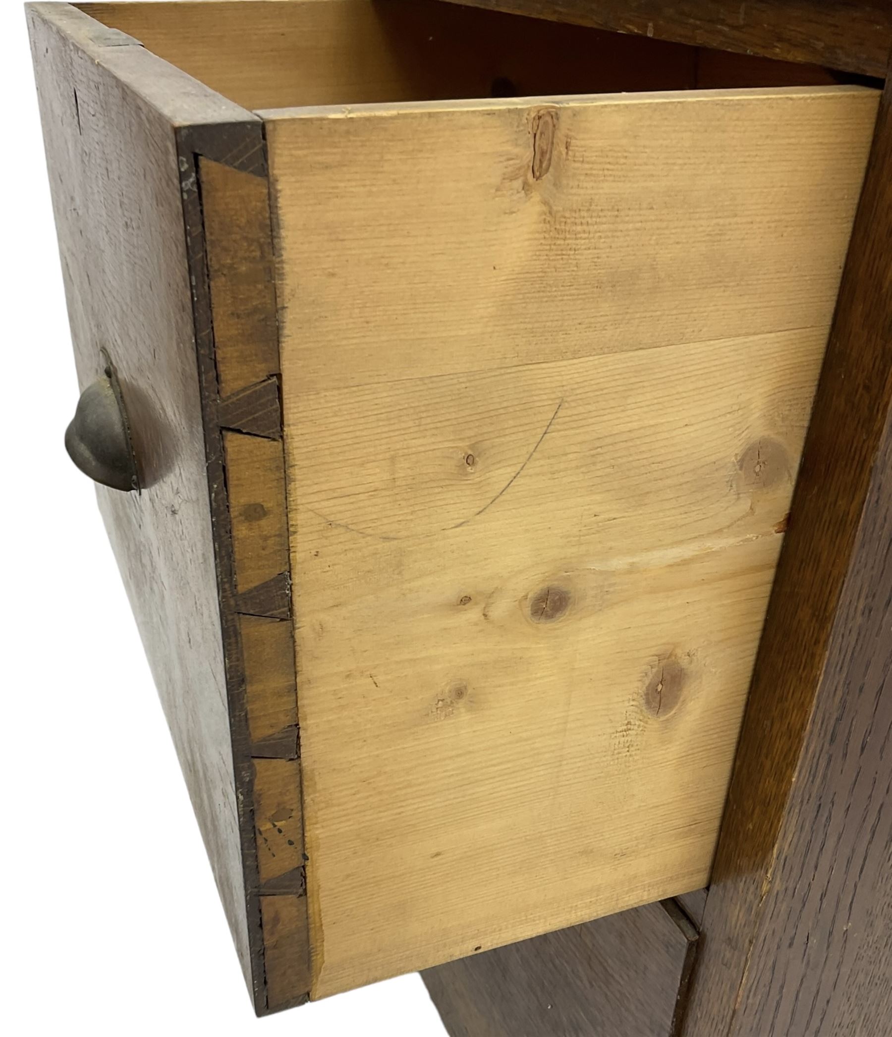 Early 20th century oak two drawer filing cabinet - Image 5 of 5