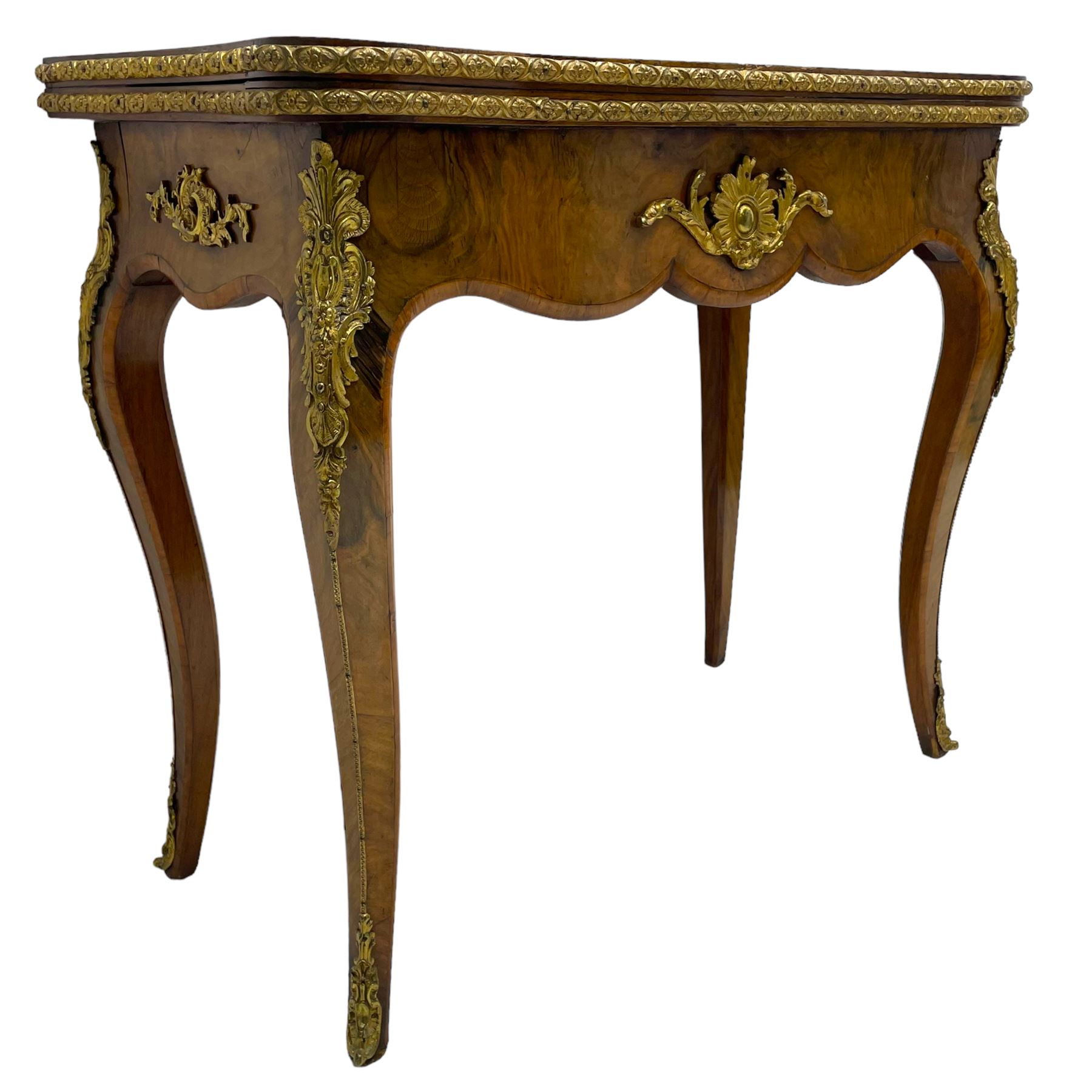 20th century French walnut and Kingwood card table - Image 3 of 15
