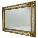 Rectangular gilt framed wall mirror