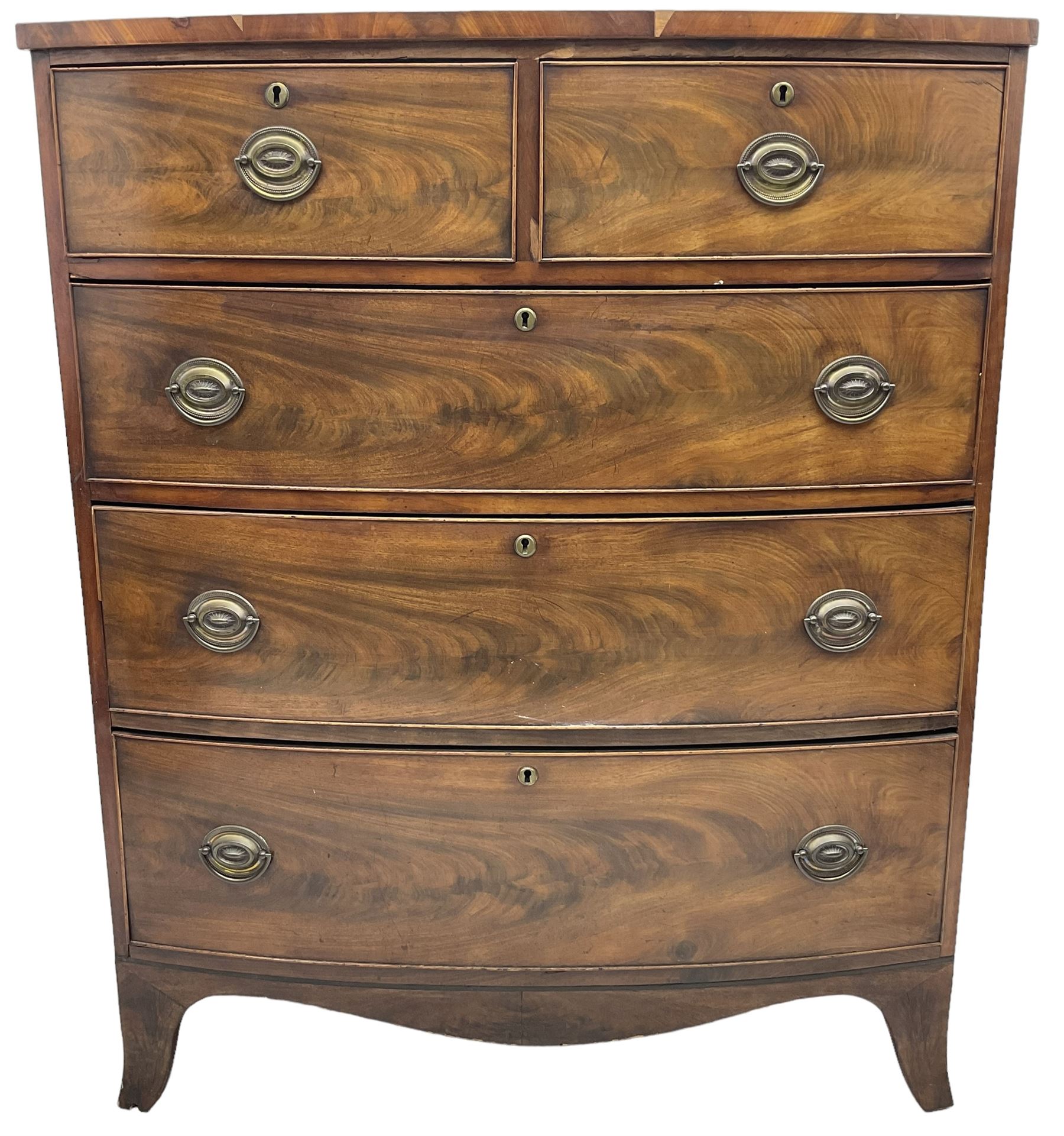 Victorian mahogany bow-front chest