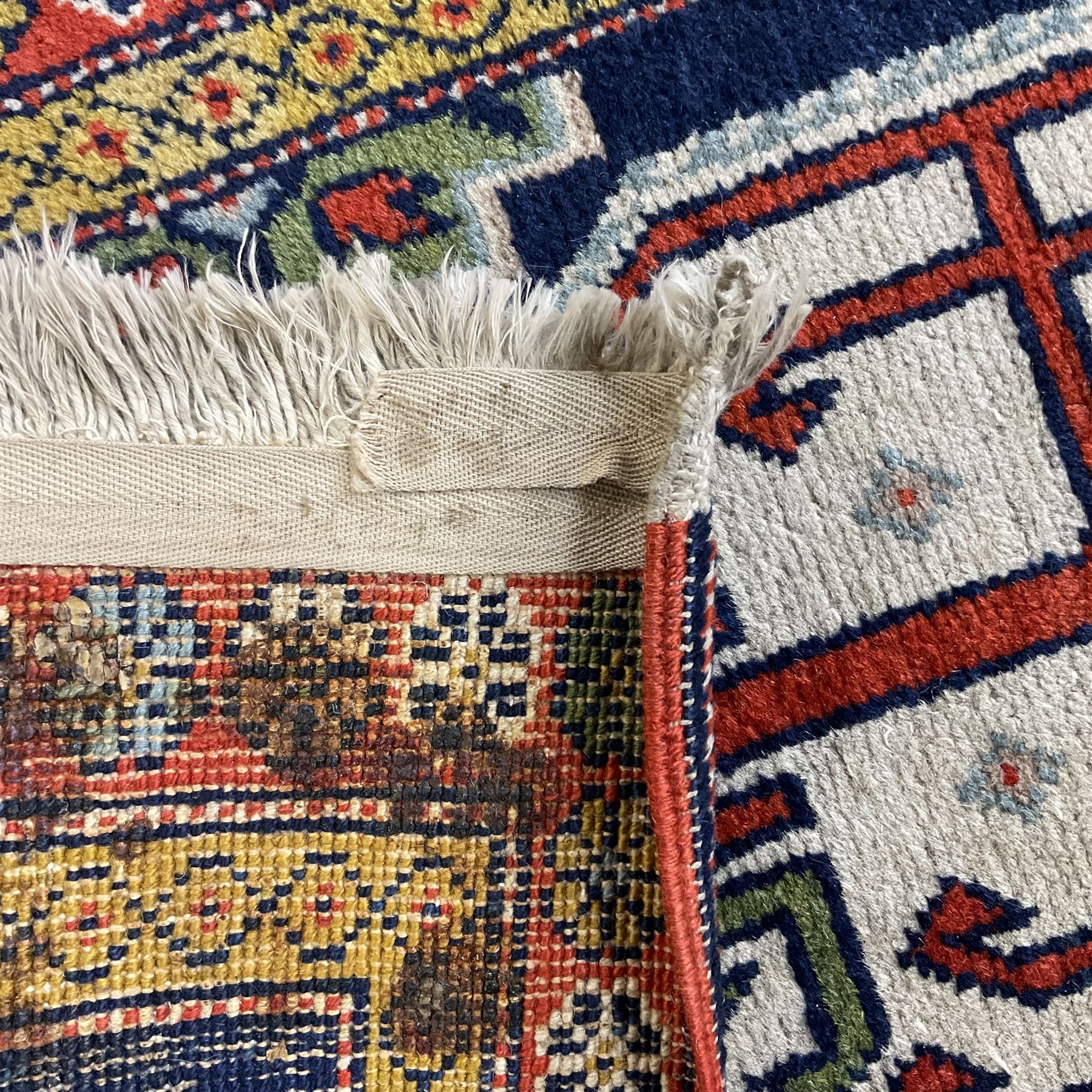 Small Persian indigo ground rug or mat - Image 5 of 5