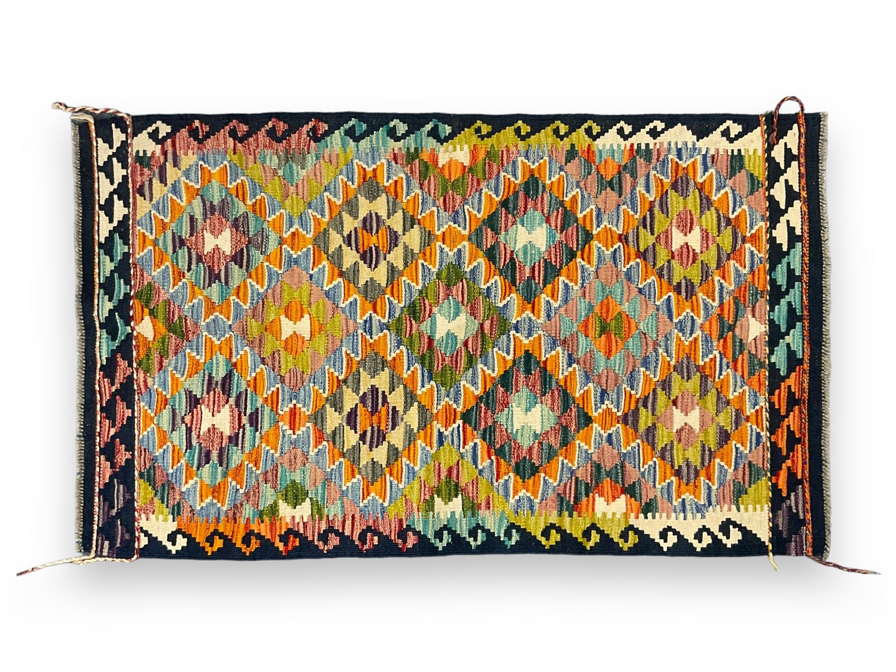 Chobi Kilim multi-coloured rug