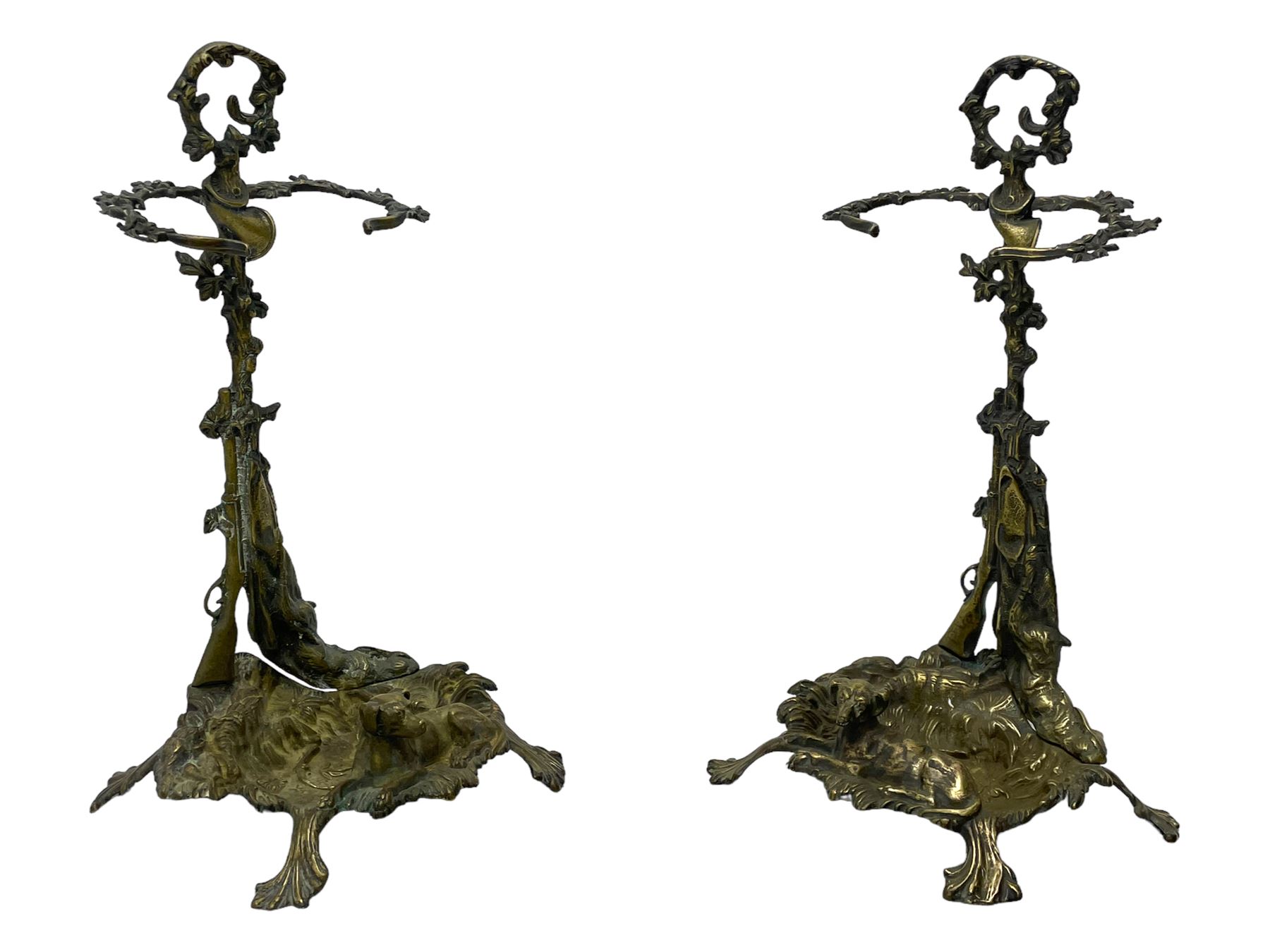 Pair of cast brass hallway umbrella or stick stands - Image 10 of 10