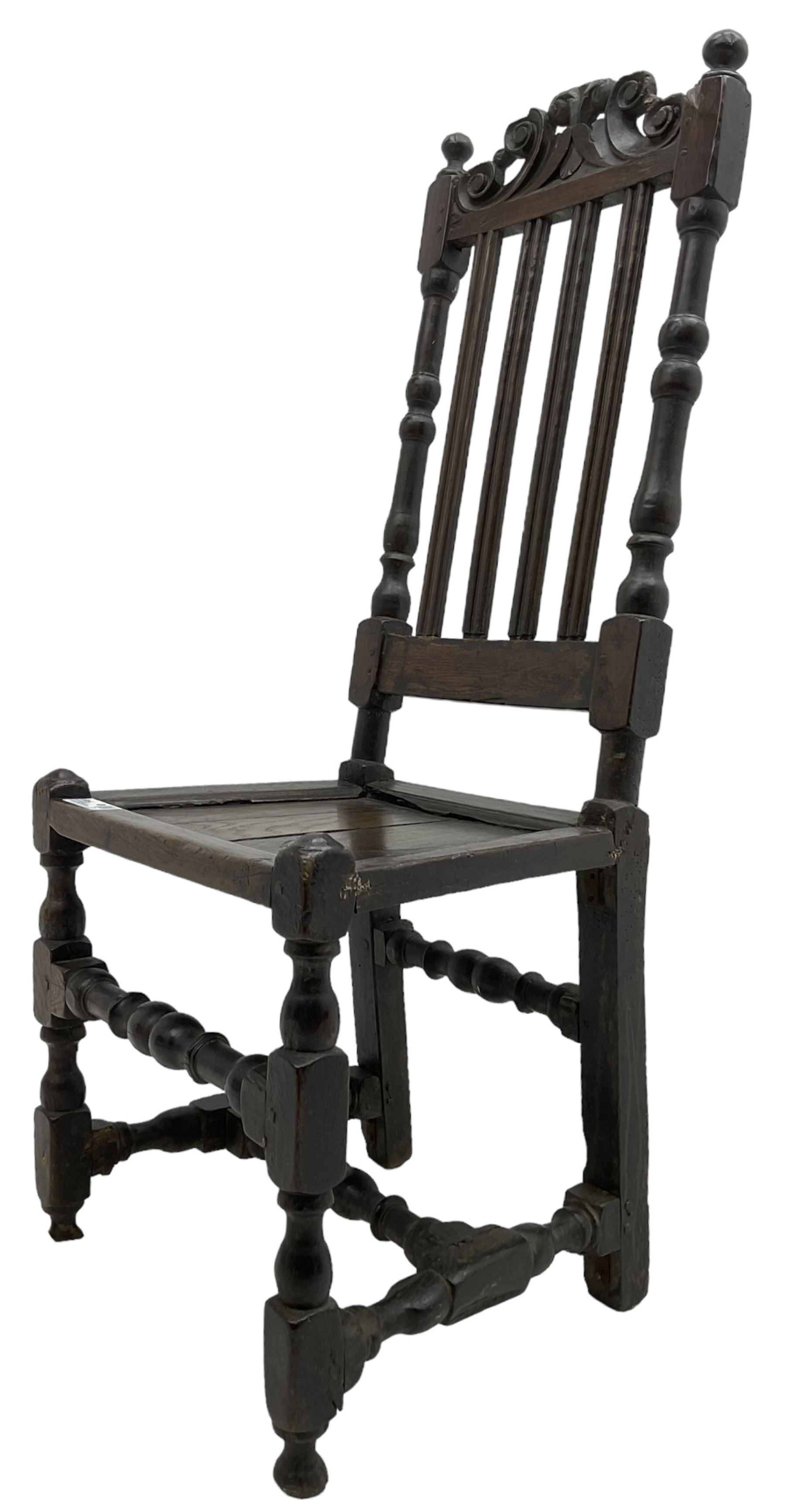 Jacobean oak hall chair