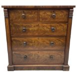 Victorian figured mahogany straight-front chest