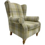 Next Home - 'Sherlock' hardwood framed wingback armchair